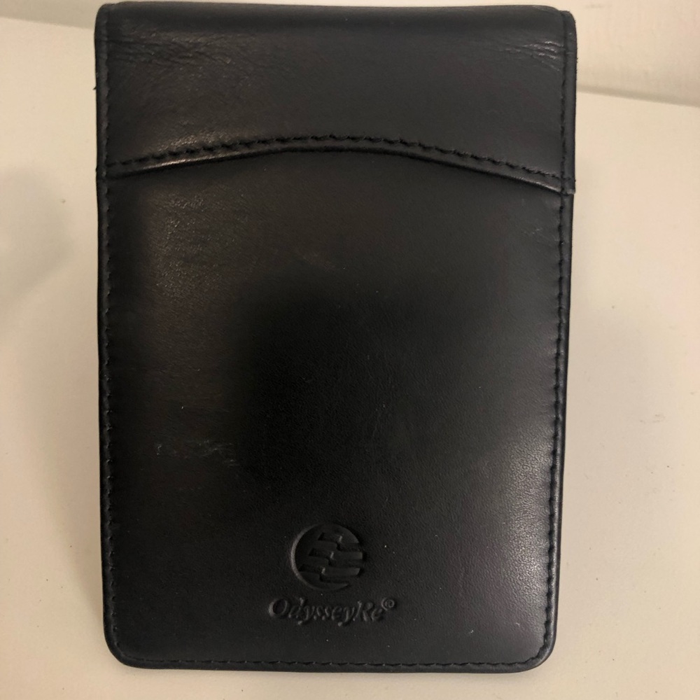 NWOT Leeds Odyssey Black Leather Golf Scorecard Folio